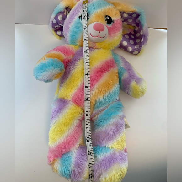 Build a Bear Rainbow Striped bunny plush - Picture 4 of 4